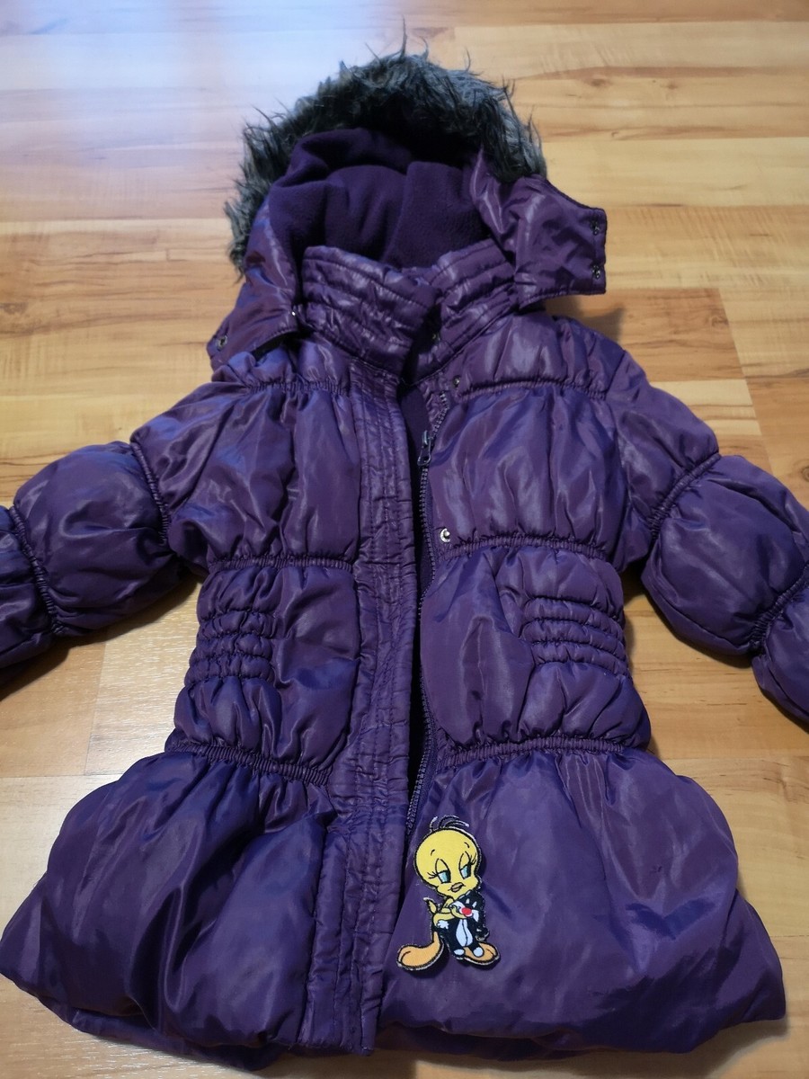 jacke Zara kids 110 Mädchen gefüttert lila Winterjacke