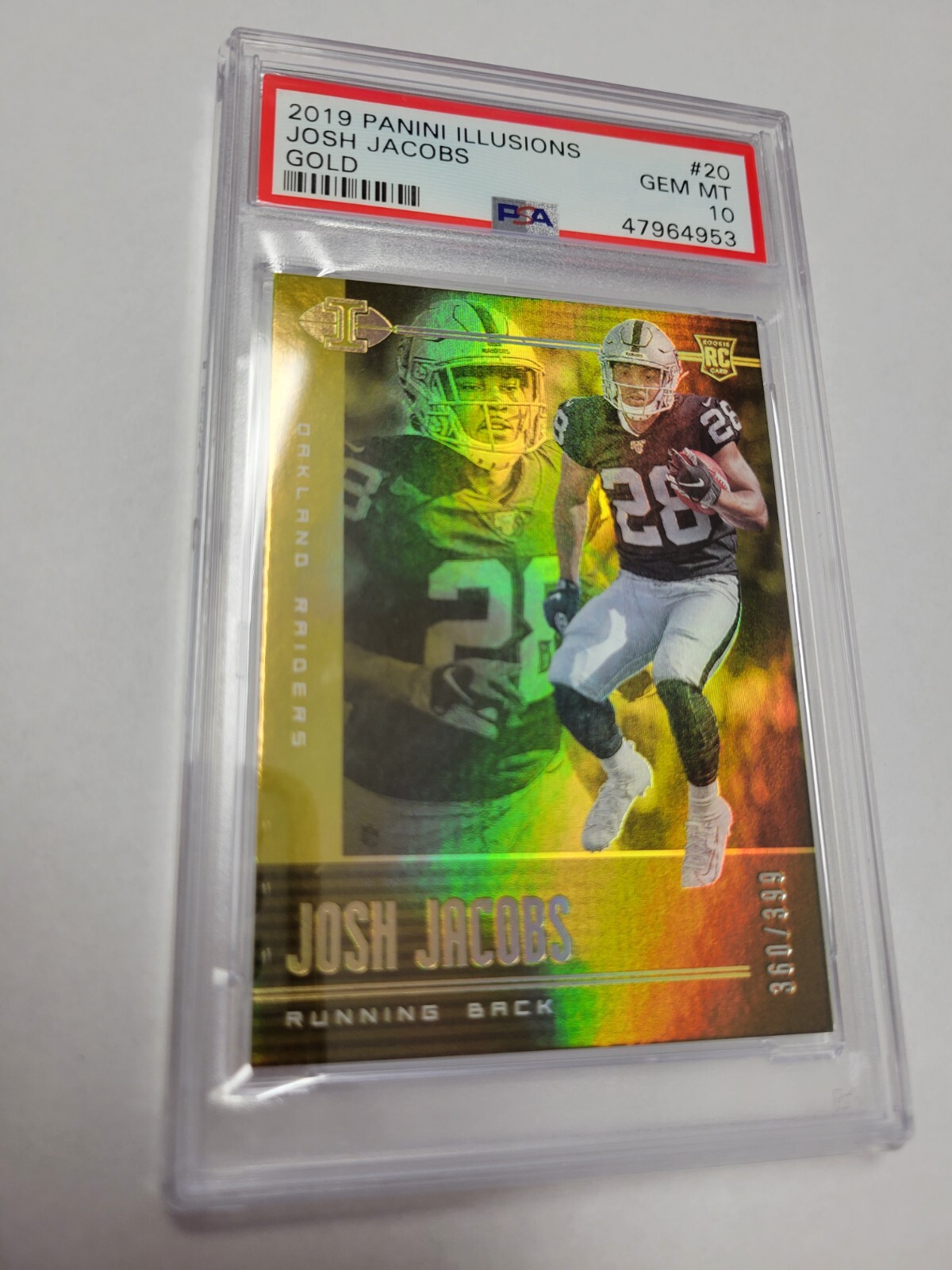 Josh Jacobs Panini Illusions #20 Gold