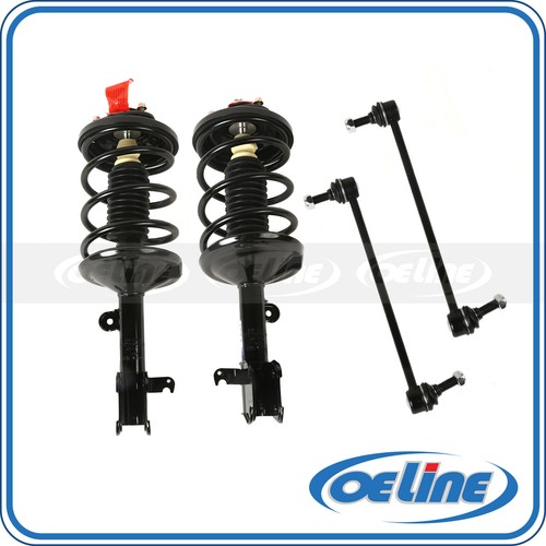 4x Complete Front Strut Coil Spring w/ Sway Bar Link for 9904 Honda