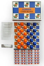 Florida Gators Collegiate Checkers Albert Al E. Gator Vintage 1994 BOARD GAME