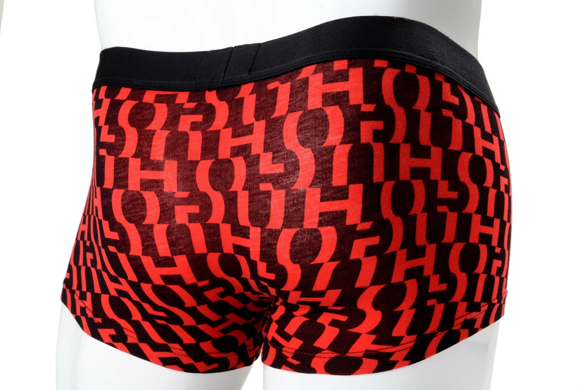 Boxer Hugo Boss Trunk Brother Rouge/noir - Taille US XS (IT 46), Neuf Sans étiquette