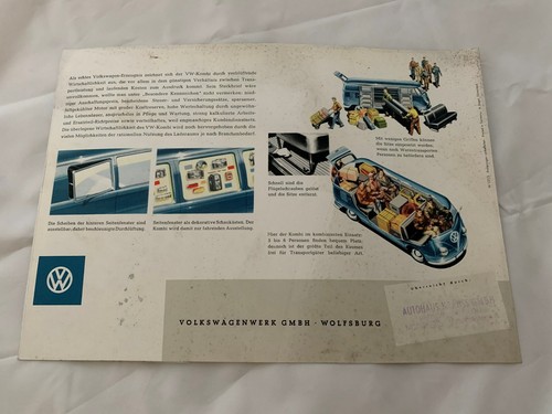 Original VW Bus T1 Prospekt Kombi Bulli Transporter NEU NEUWERTIG TOP RARITÄT !! - Bild 4 von 7