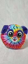 Rainbow Tie Dye Dog Plush 7" Stuffed Animal Round Squishy Rare Kipp Brothers