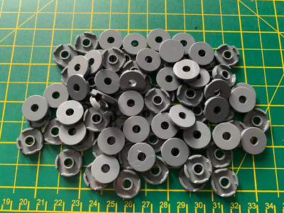 85 LEGO BRANDNEUE dunkelgraue flache Fliese 2x2 rund mit Loch Star Wars Marvel Posten
