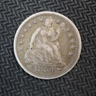 1854 *P*  ARROWS SEATED LIBERTY  SILVER HALF DIME   **NICE ** FREE SHIPP! C3135