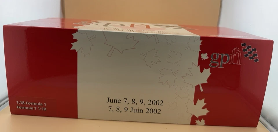 Minichamps gpf1 Canadian Grand Prix 2002 1:18 Scale Diecast AC8020300 NIB RARE - Image 3 of 4