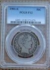 PCGS 1901-S Barber Half Dollar 50C F12