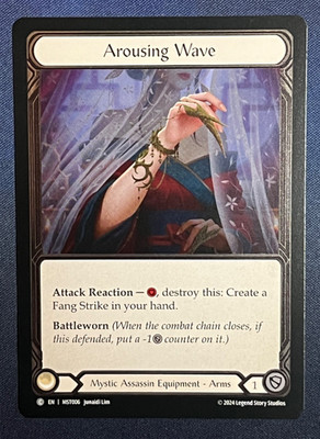 FAB MST006 Arousing Wave COLD FOIL Mystic Assassin Equipment Flesh & Blood TCG