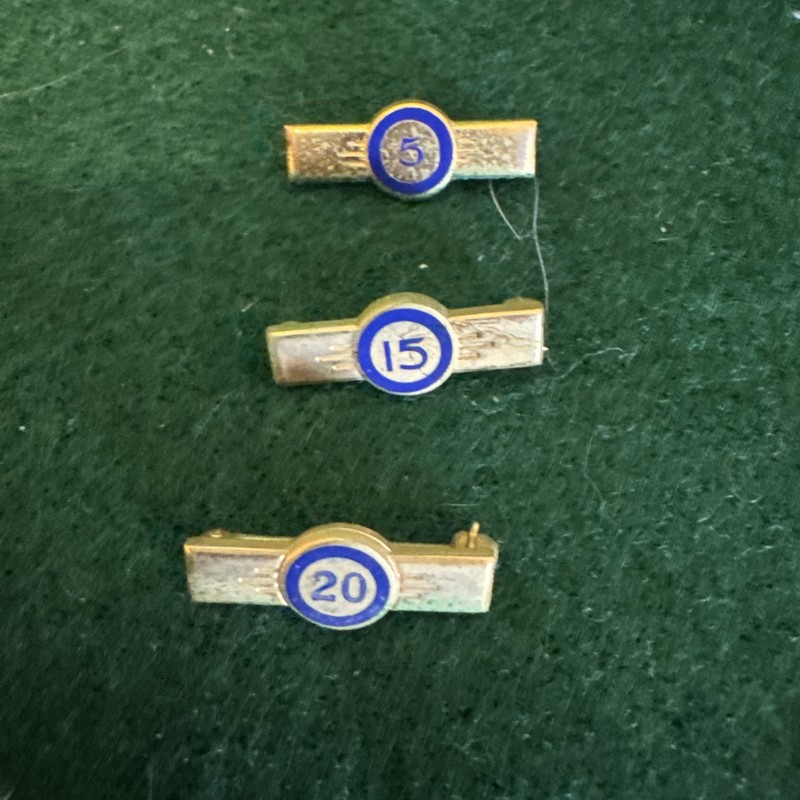Vintage Golden Years of Service Lapel Pins American Legion/ Military 5, 15, 20