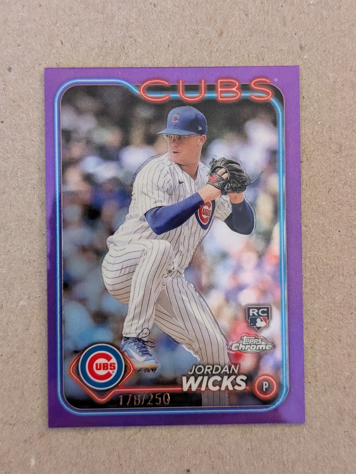2024 Topps Chrome - Jordan Wicks #67 Purple Refractor /250 (RC)