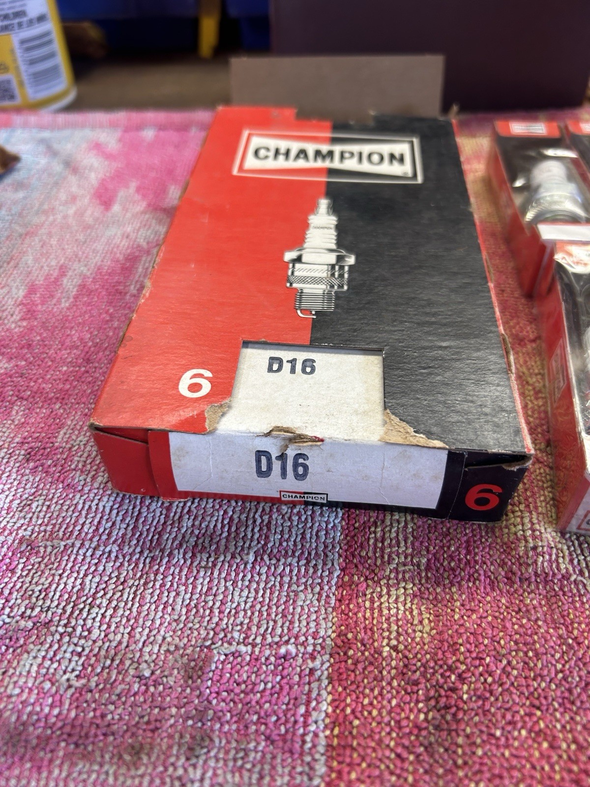 Pack of 6 Champion D16 Spark Plugs 18mm Thread Size