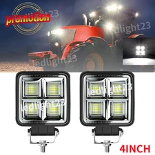 4 Inch LED Light Pods,2 Pcs Square Tractor Work Lights Spot Flood Driving