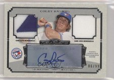 2013 Museum Collection Signature Swatches Dual Relics 6/99 Colby Rasmus Auto s7f