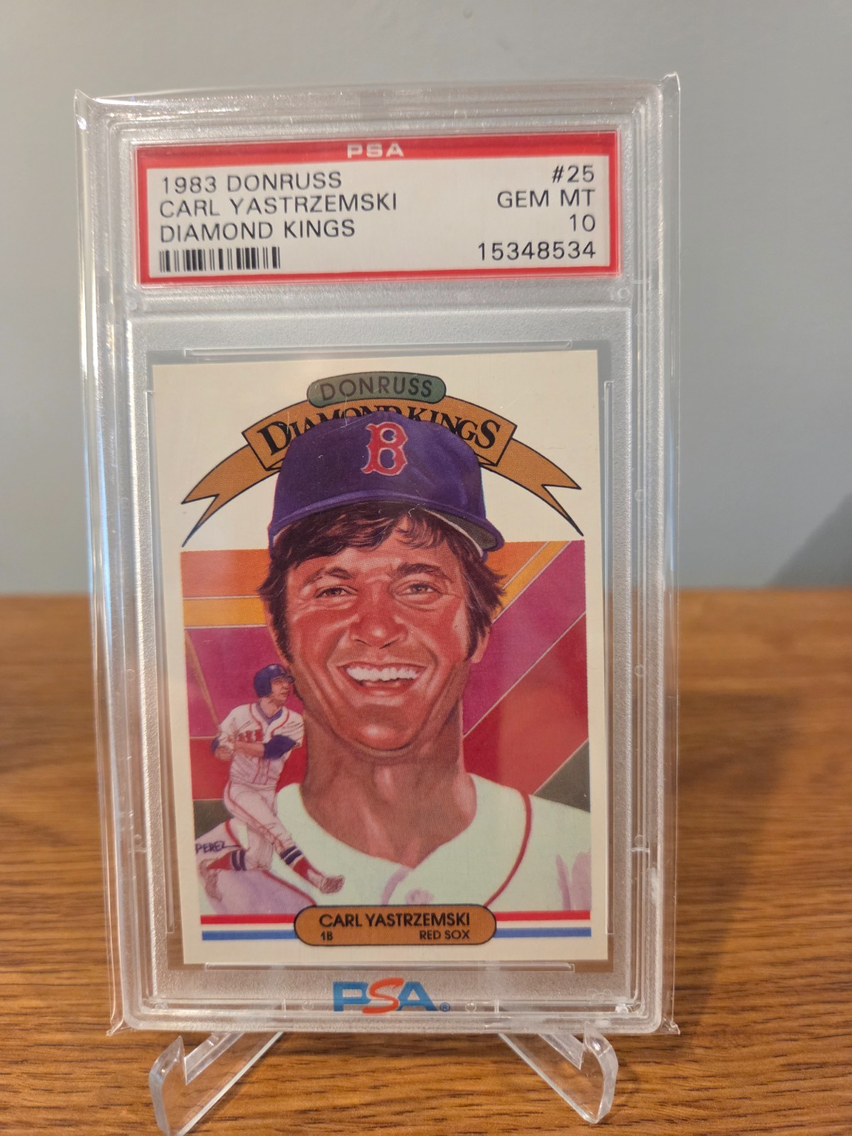 1983 Donruss Diamond Kings #25 Carl Yastrzemski PSA 10 Gem Mint HOF Red Sox