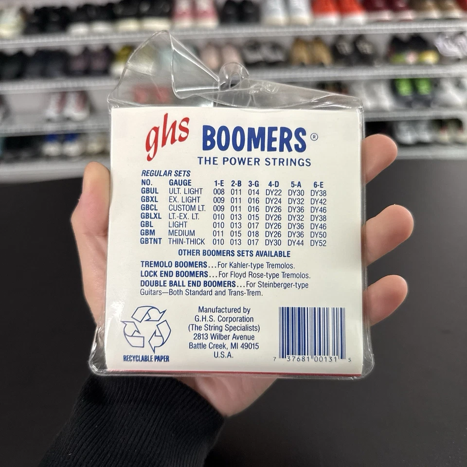 Lote De Cuerdas Boomer Guitarra GHS Trémolo 009, LXL, 009, 7L, CL Foto 2 de 4