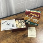 Vintage 1997 Spinner Dominoes Game Set Black Dot Wild Tiles - 2 pieces missing — photo 1