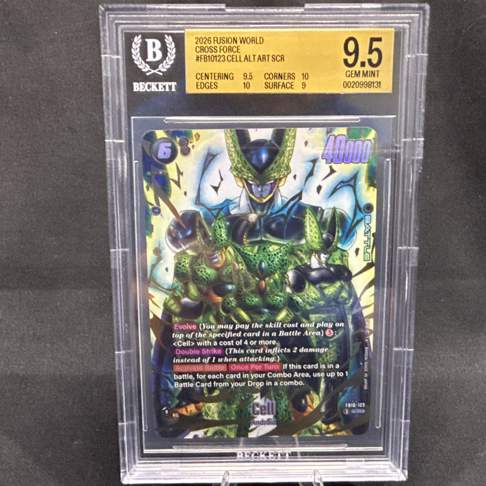 Cell FB10-123 Alt Art Dragon Ball Super Fusion World BGS GM MT 9.5