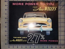 1954 Willys Aero Brochure Folder Original