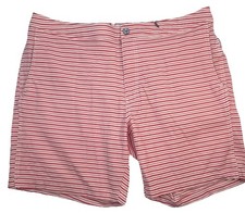 275 ONIA Cadler 7.5  Shorts Men  s XXL Swim Trunks Red  White Stripe Lined