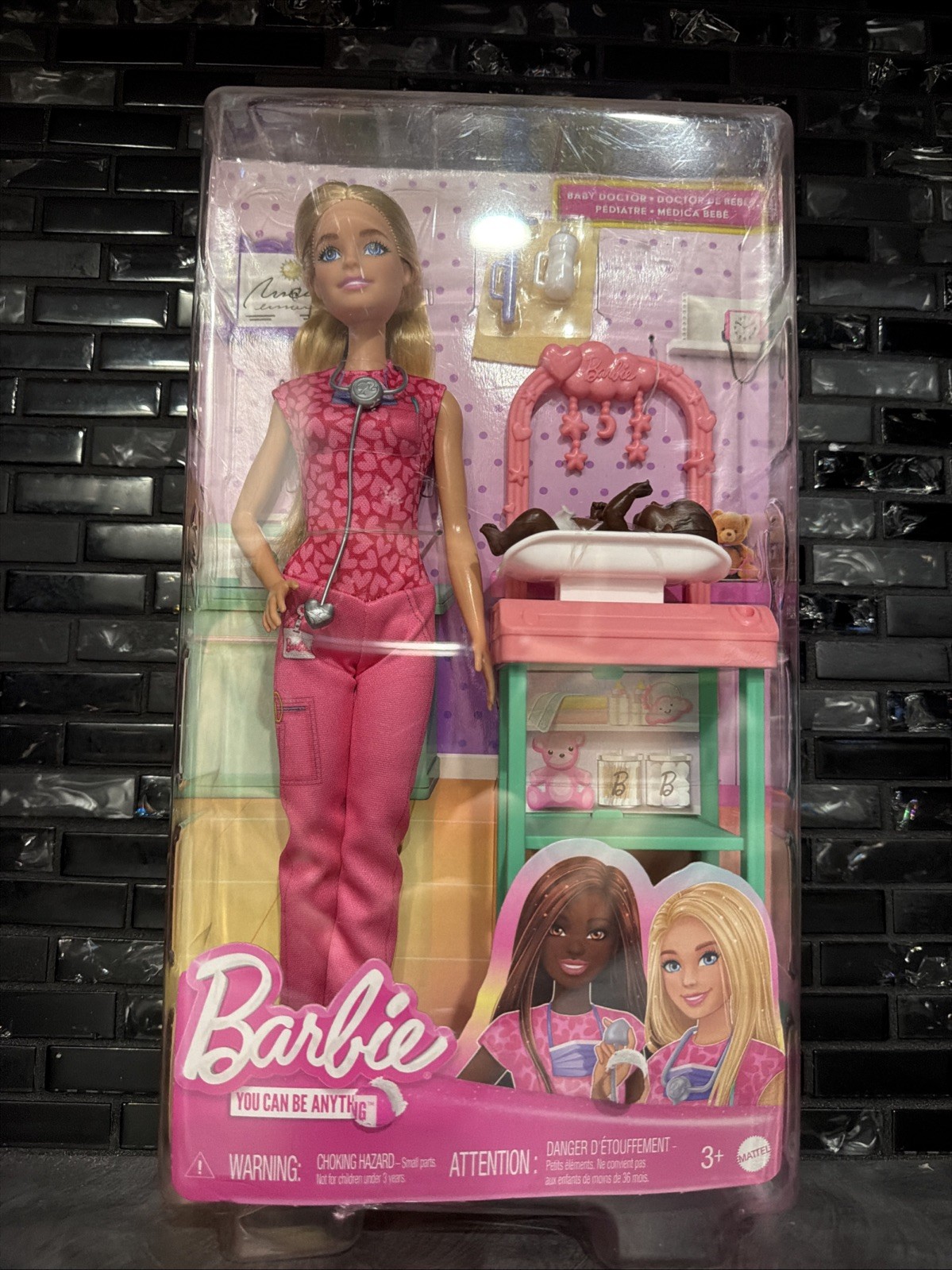 Barbie BABY DOCTOR Playset w/ Barbie Doll & a Cute Baby Doll