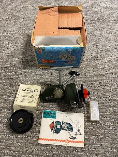 Vintage Dam Quick Super Spinning Reel No. 270C Made In West 