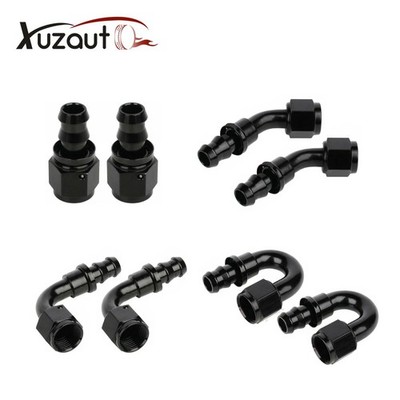 2/4/8PCS 4AN 6AN 8AN 10AN 12AN Push on Lock Hose Fitting End 0 45 90 180 Degree