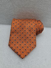 BARDELLI ROMA NECKTIE 100% Silk Orange Color Made In USA