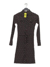 Jones New York Shirt Midi Dress UK8 in Black