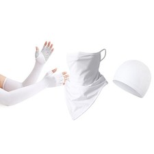Unisex Sun Protection Cooling Scarf Cap Arm Sleeve Outdoor Sports Cycling Sets