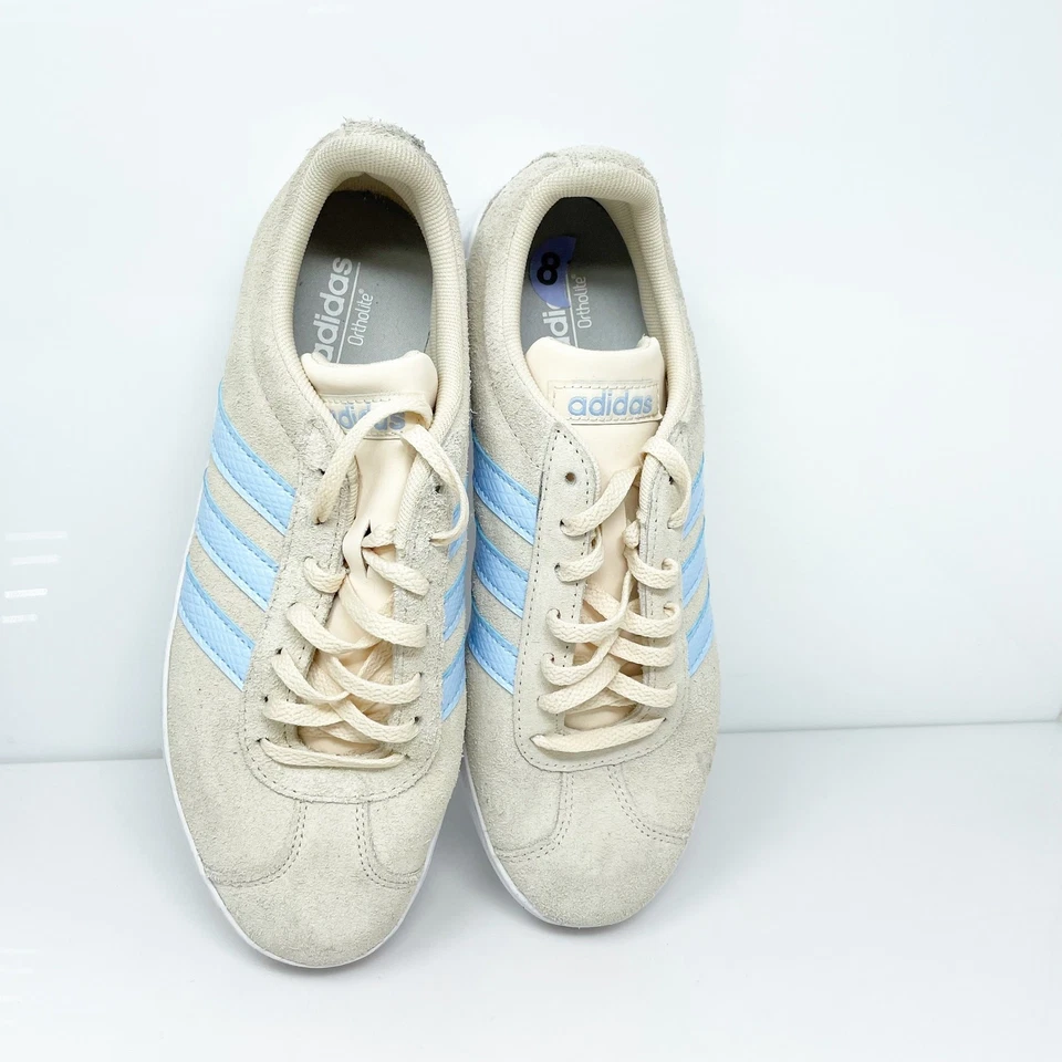 Adidas Womens VL Court 2.0 EE6787 Ivory Casual Shoes Sneakers Size 8 - Image 4 of 4