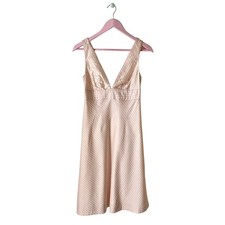 J. Crew Vintage Pink Striped Silk Halter Dress Size 2