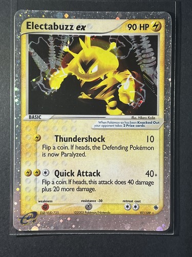 Pokemon Electabuzz ex 97/109 EX Ruby & Sapphire Holo Rare English TCG Vintage