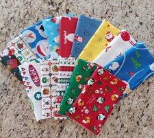 Christmas Fabric Panels-Lot of 8