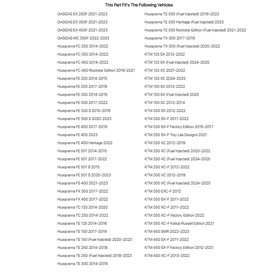 Tusk 后减震密封套件 适用于 HUSQVARNA TC 250 2014-2022 — 第 3/4 张图片