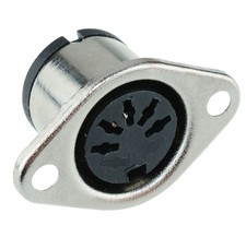 5-Pin DIN Panel Mount Female Socket Connector 180 