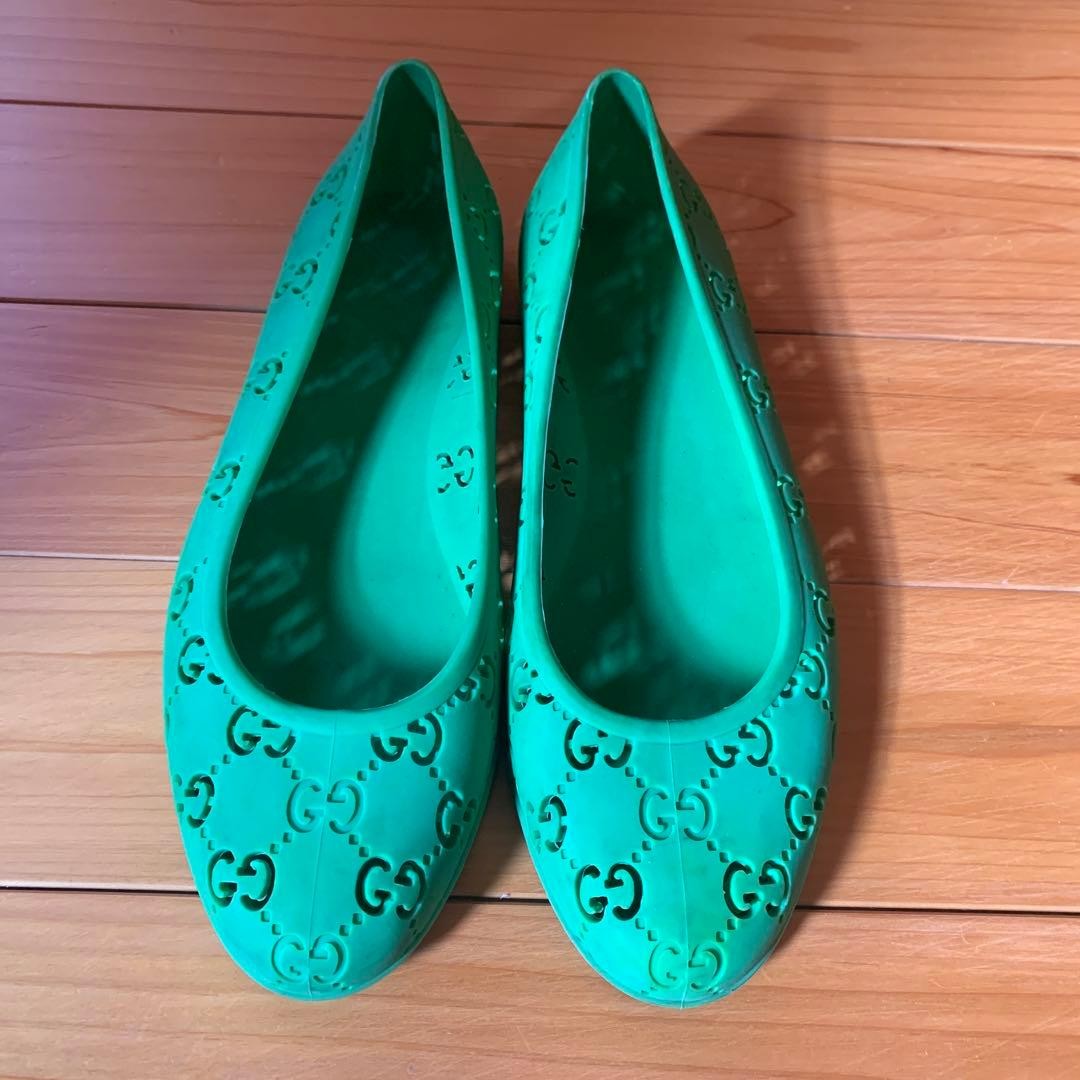 Gucci Flats Shoes With Logo Green Size 38 US About 8 For Women thumbnail 21
