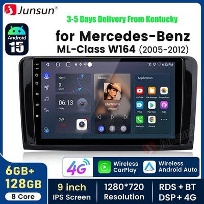 6+128G CarPlay Android15 GPS 9''Car Radio For Mercedes Benz ML/GL Class W164 X164