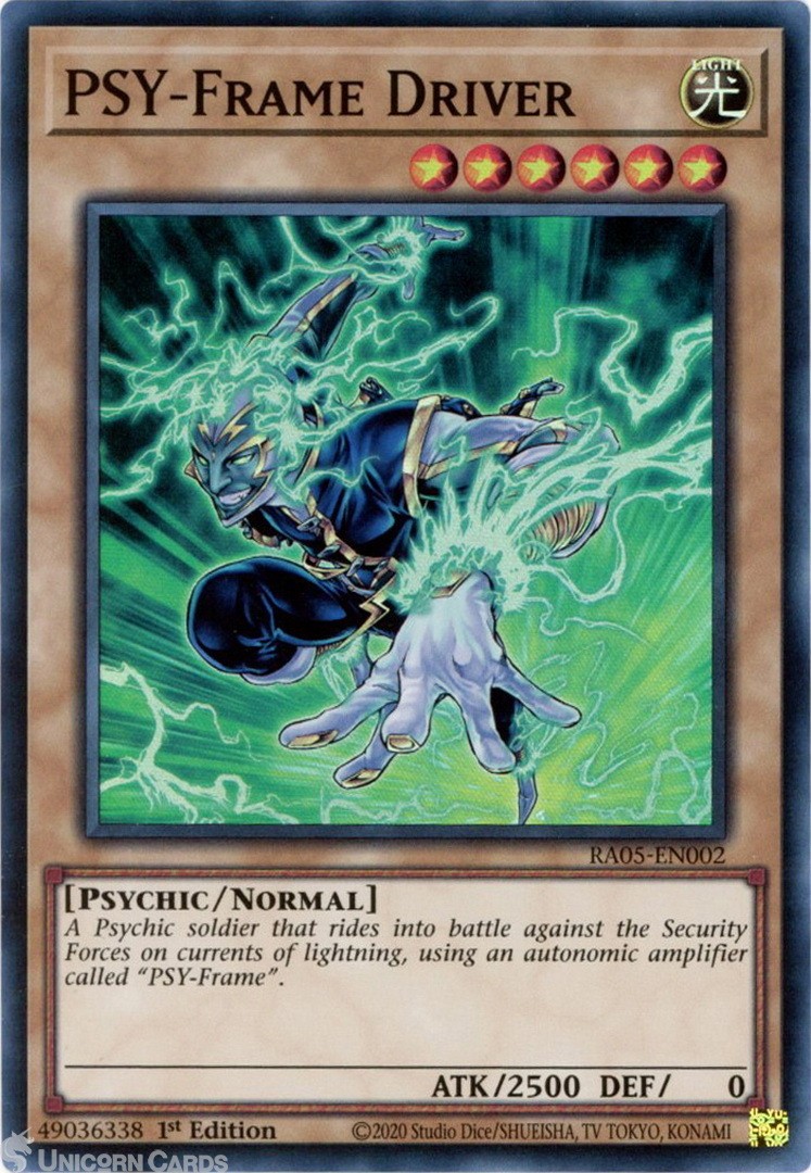 RA05-EN002 PSY-Frame Driver : Super Rare 1st Edition Mint YuGiOh Card