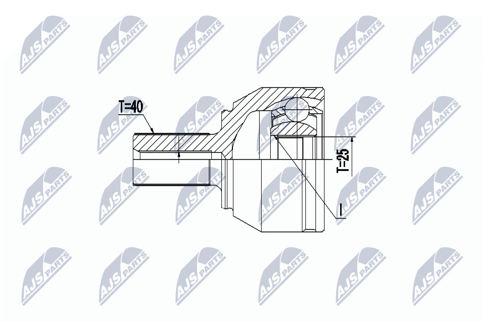 N.T.Y. NPZ-VV-022.NTY Joint Kit, drive shaft for VOLVO