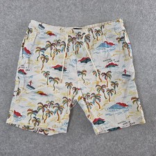 Scotch Soda The Fave Printed Bermuda Shorts Mens Multicolor Size Large Read