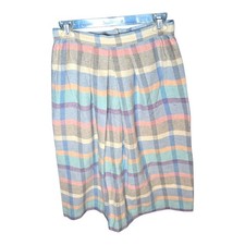Vintage Plaid Jacylyn Plaid Wool Pastel Skirt