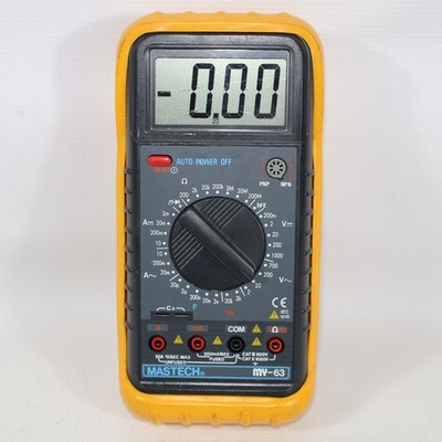 Mastech MY63 Manual Ranging Digital Multimeter DMM Tested Working Used NO LEADS