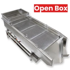 Open Box! 220V 2 Layer Full Stainless Steel Linear Vibrating Screen 6&3mm Screen
