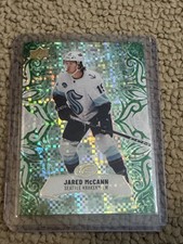 2024-25 UD Ice Base Emerald Green Parallel #17 Jared McCann