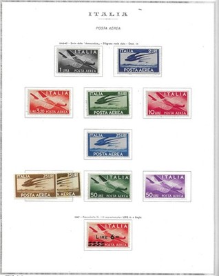 1945 / 1947 ITALIAN REPUBLIC DEMOCRATIC AIRMAIL No. 10 VALALORI MNH