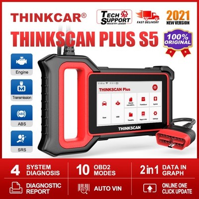 Thinkscan Plus S5 OBDII Code Reader Scanner ABS SRS ENGINE TCM Diagnostic Tool