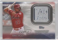 2021 Topps 70th Anniversary Manufactured Logo Mike Trout #70LP-MT Patch 0o05