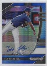 2020 Panini Prizm Draft Picks Blue & Carolina Hyper Ben Hernandez Auto 07rd