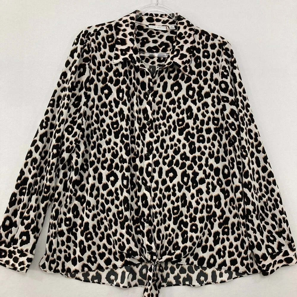 Susan Graver Imprimé Pur Tunique Mousseline Ensemble Avec Lacets