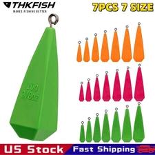 THKFISH 7Pcs 7 Sizes Fishing Practice Plugs Weight Casting Plug Fishing Practice
